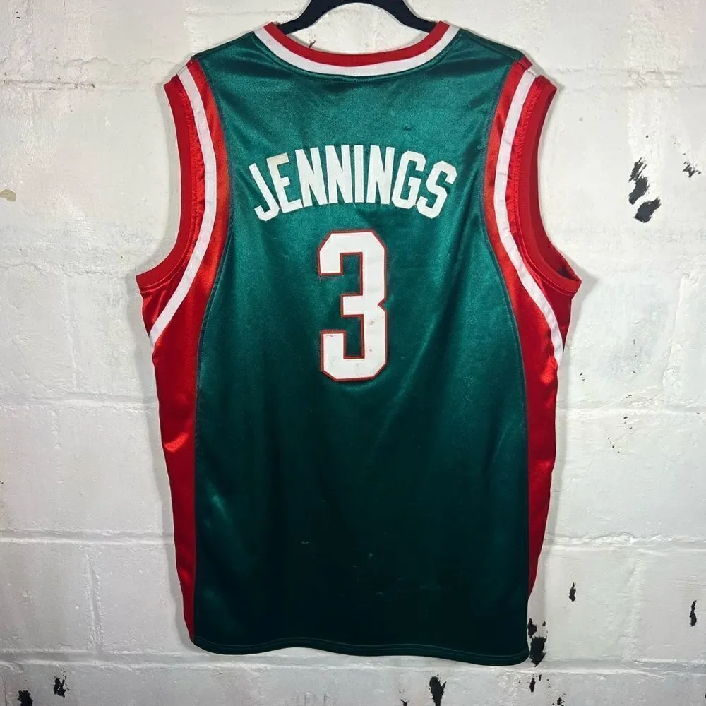 Adidas Milwaukee Bucks Jersey Brandon Jennings Swingman